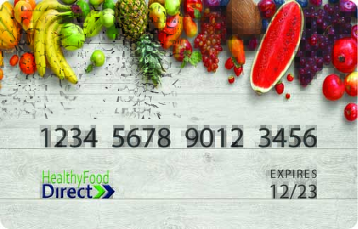 A sample Healthy Food Direct card.